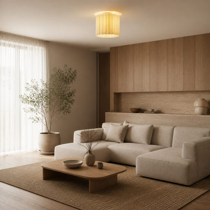 Velura Leinen-Hängeleuchte – Moderne Deckenleuchte im Übergangsstil für Esszimmer und Küchen