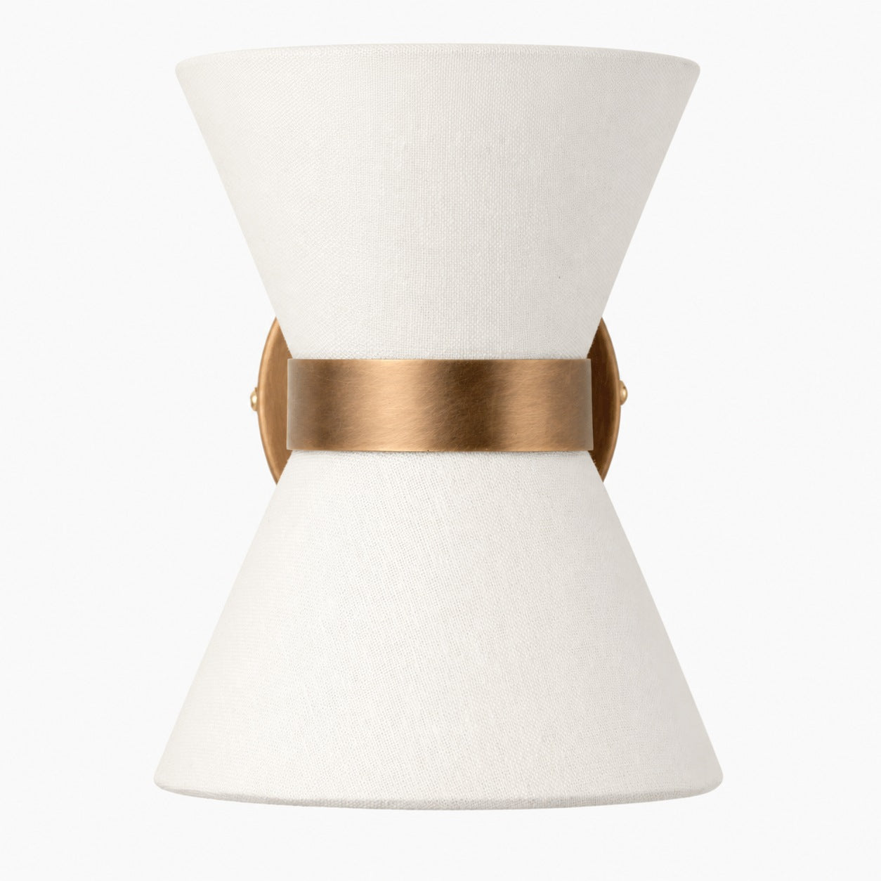Ankora Wall Light - Bow-Tie Linen Shade Design Aged Brass Metal Sconce for Hallway