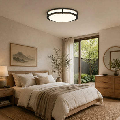 Bauhaus ceiling light installed in a bedroom