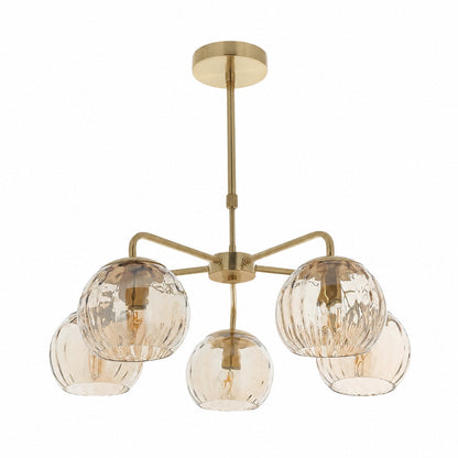 Tracian Glass Mid-Century Modern Globe Pendant Light for Dining Room