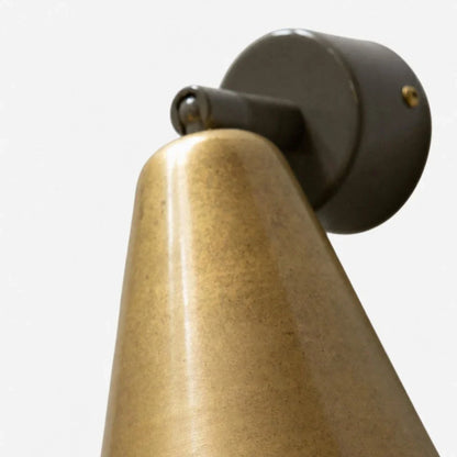 Brass cone wall lamp side SKU view