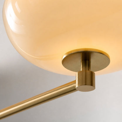 Vega Glas-Kronleuchter im Mid-Century-Modern-Stil mit Glasschirmen für Esszimmer und Kücheninsel