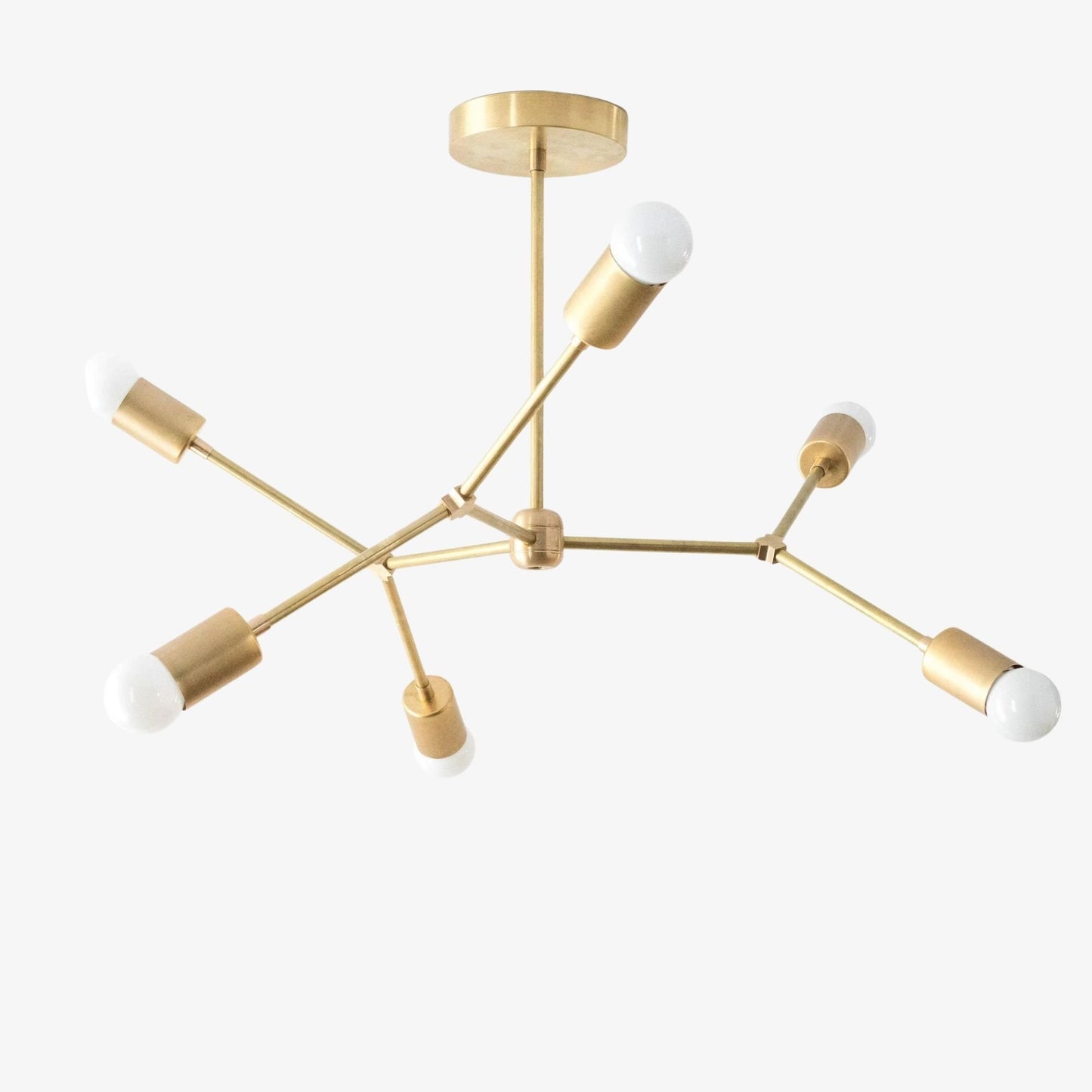 Mobilux Line Industrial Geometric Chandelier - Chrome Nickel Ceiling Light