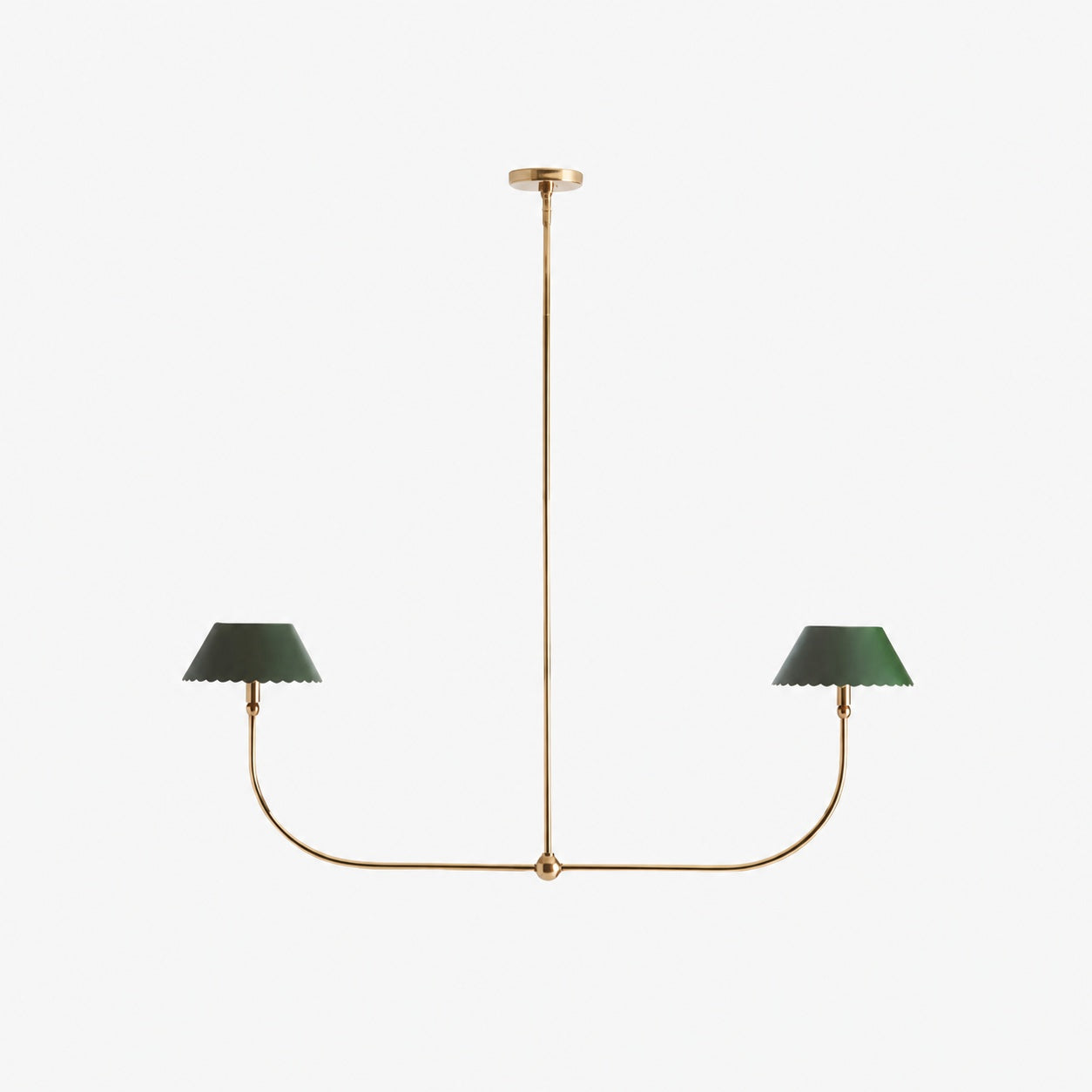 Foldray Scalloped Linear Chandelier - Lederstil für Esszimmer