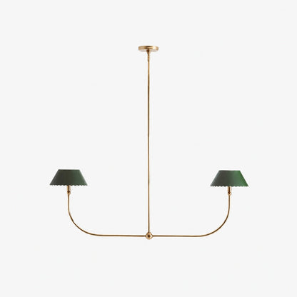 Foldray Scalloped Linear Chandelier - Lederstil für Esszimmer