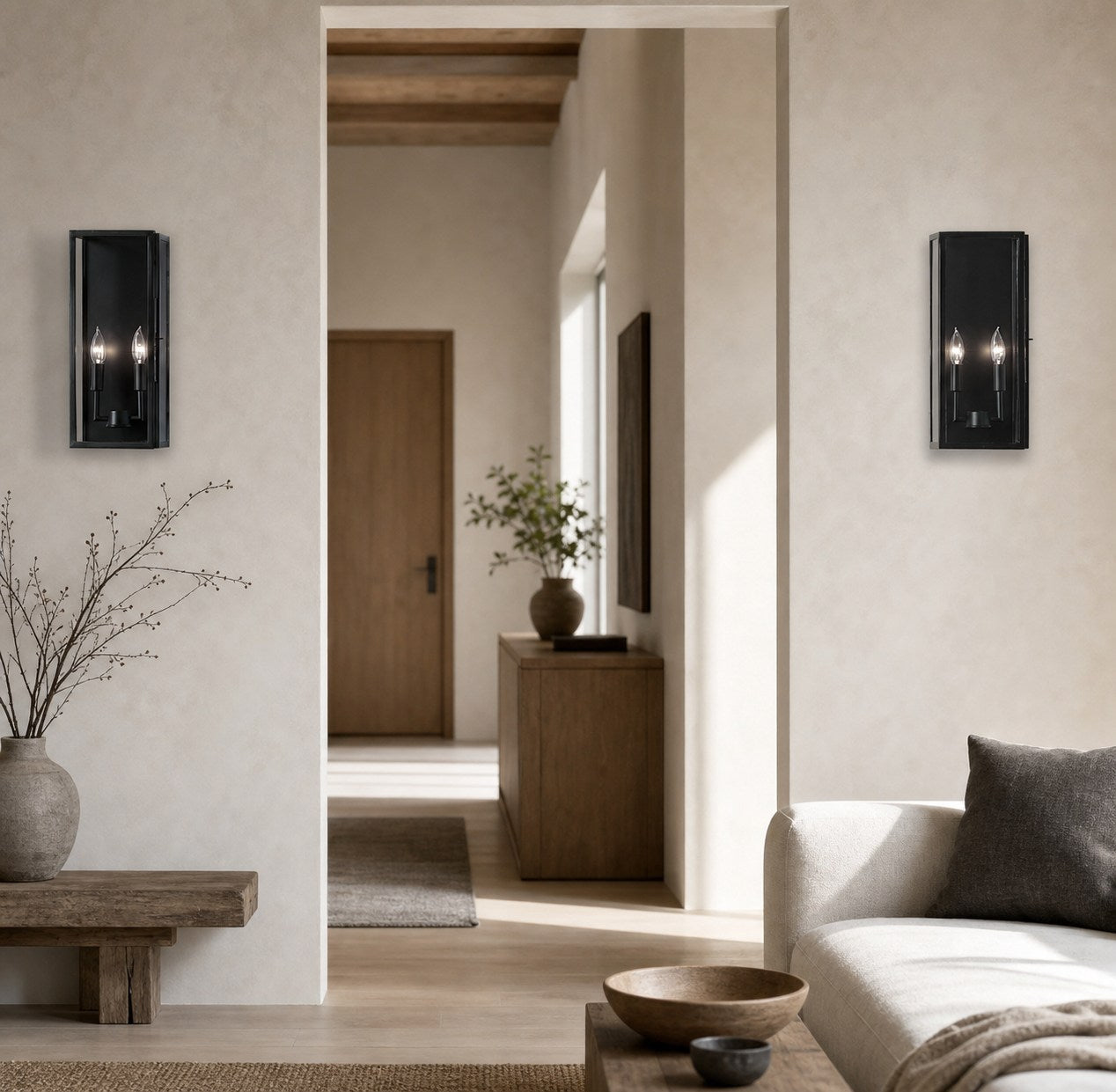 Ferrix Industrielle Wandlampe - Eisen und Glas für Garten & Terrasse