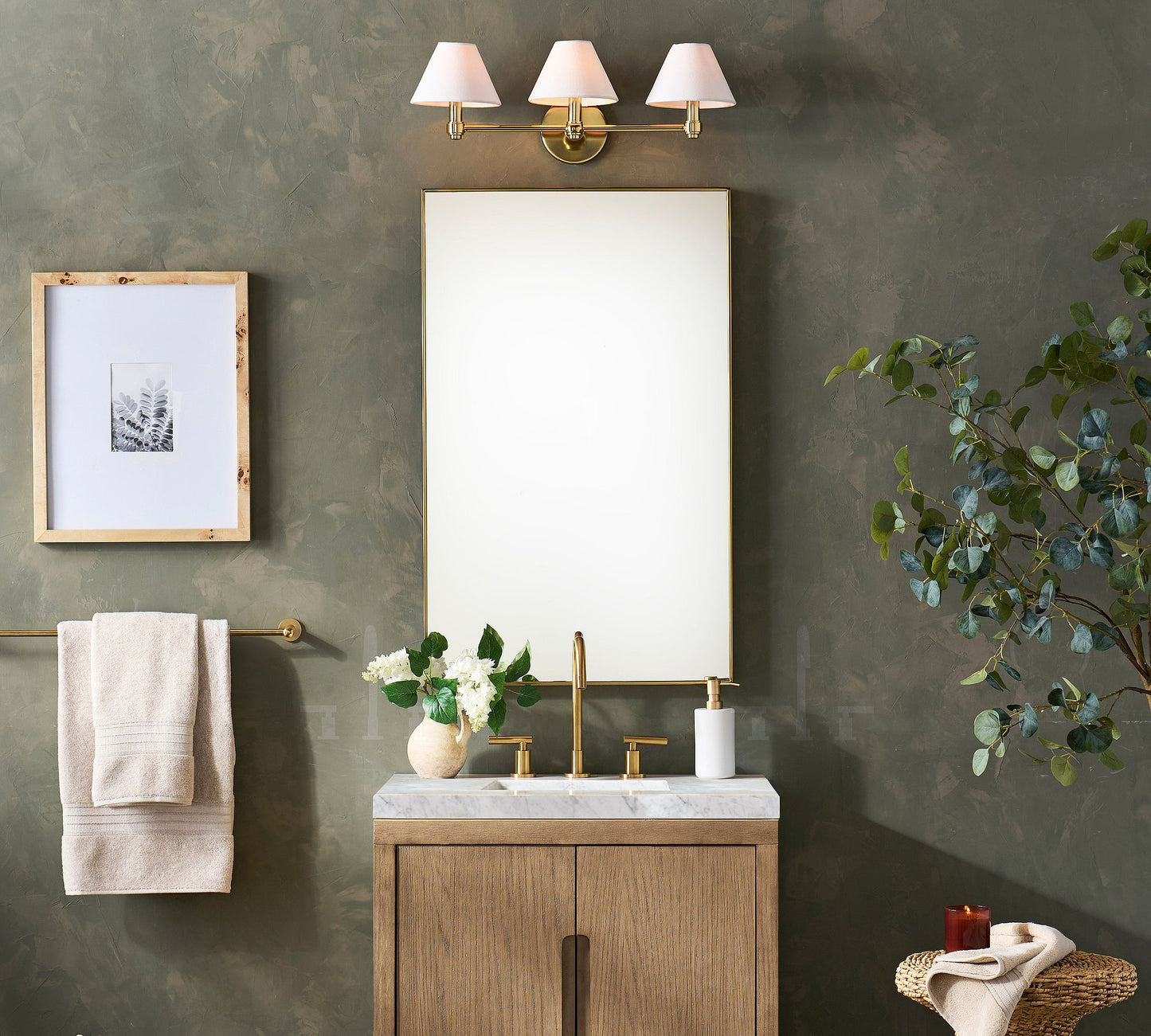 Everett Metal Triple Sconce