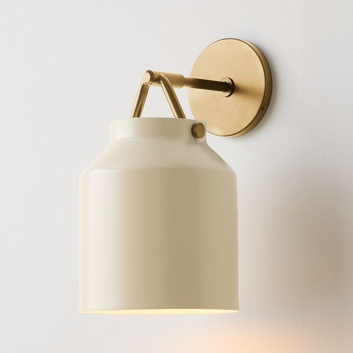 Hanton Modern Minimalist Brass and Glass Sconce – Damp Rated for Bathrooms