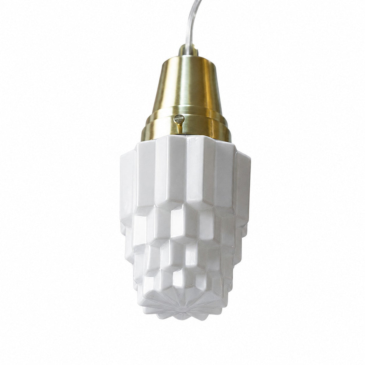 Modern Milk Glass Pendant Light for Dining Room