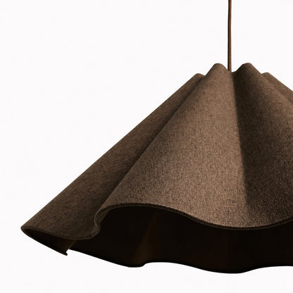 Weavara Sculptural Fabric & Metal Pendant Light — Modern Hanging Lamp for Dining or Living Rooms