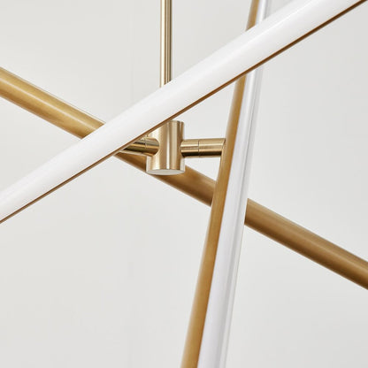 Voro Adjustable Light Rods Semi-Flush Ceiling Light – Modern LED Chandelier for Living Rooms or Bedrooms