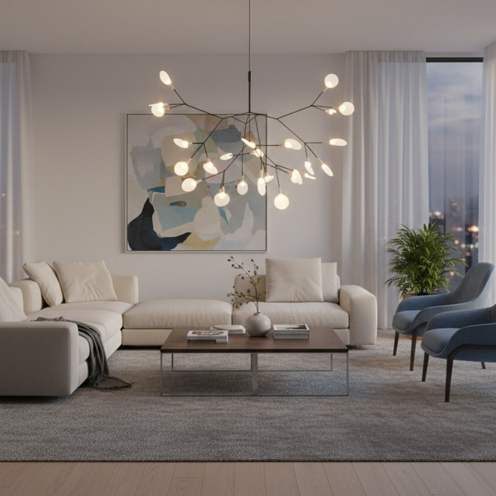 Floresta Artistic Chandelier – Organic Design with Metal and Acrylic for Contemporary Spaces N66