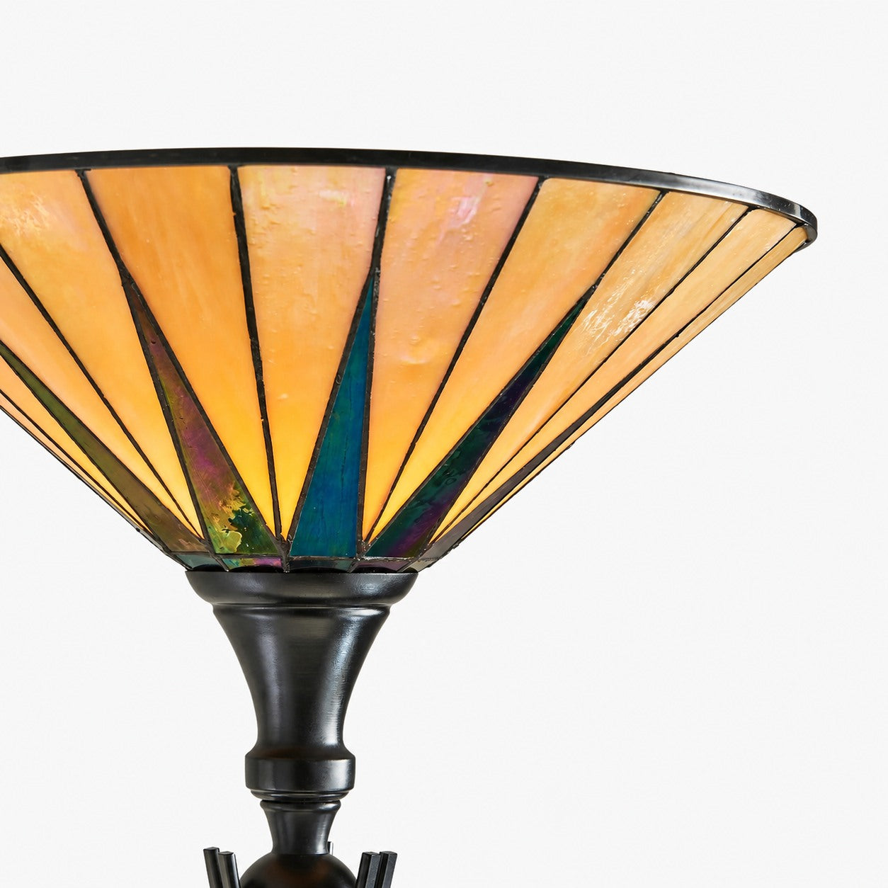 TF Dark Star Stained Glass Star Pattern Floor Lamp – Tiffany Style Uplighter for Living Rooms