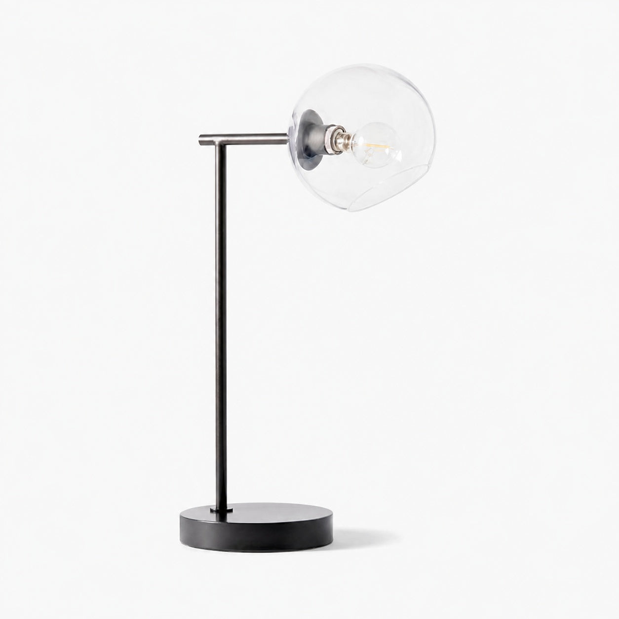 Brina Glass USB-Tischlampe – Moderne Nachttischlampe mit Stil