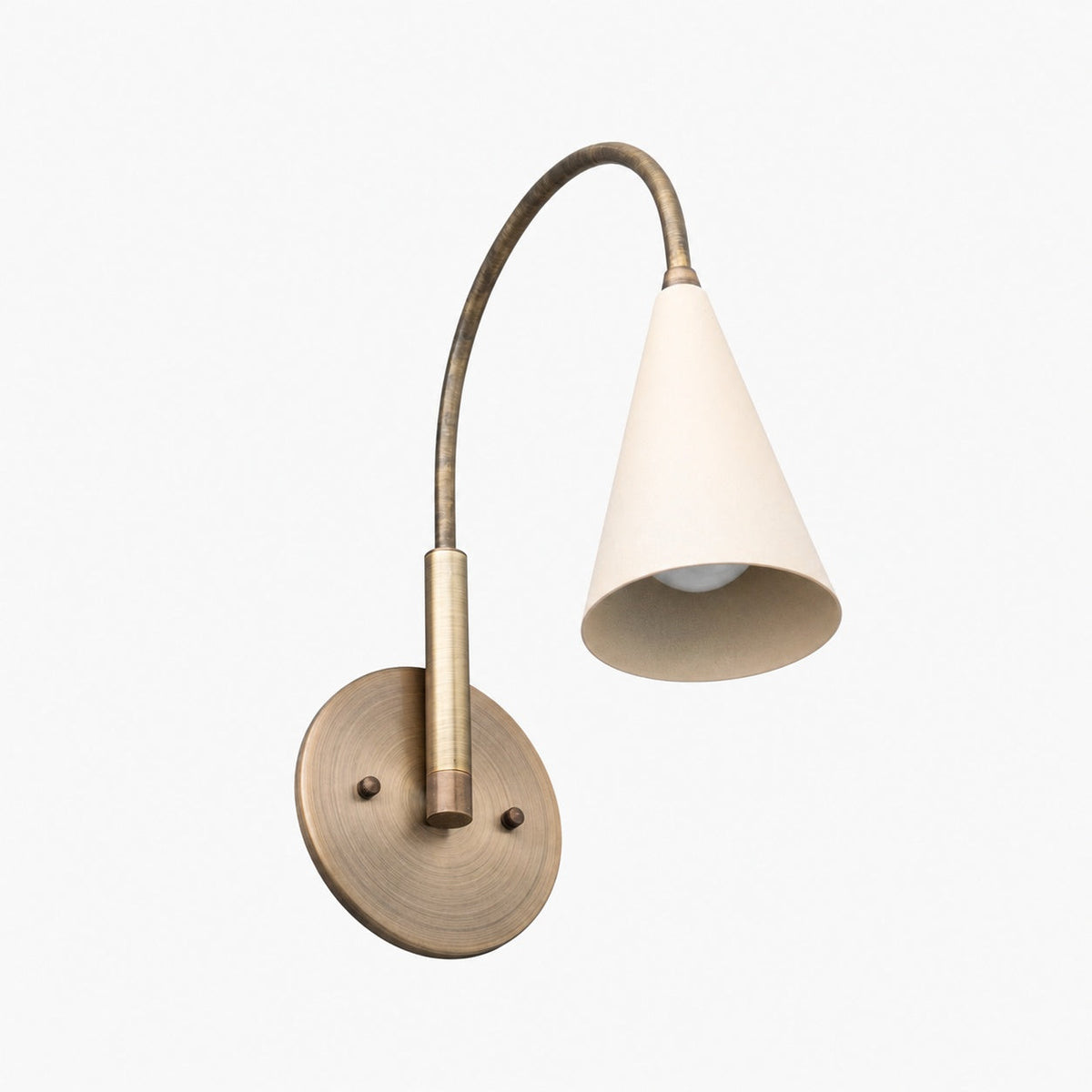 Curva Metall-Wandleuchte im Vintage-Stil – eleganter kegelförmiger Lampenschirm für Schlafzimmer