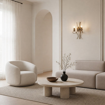 Foline Brushed Brass Wall Light – Timeless Wall Sconce for Living Rooms and Hallways