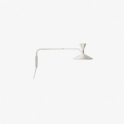 Ivoran Plug-In Swing Arm Wall Sconce - Metal Cone Adjustable Reading Light for Bedroom and Study