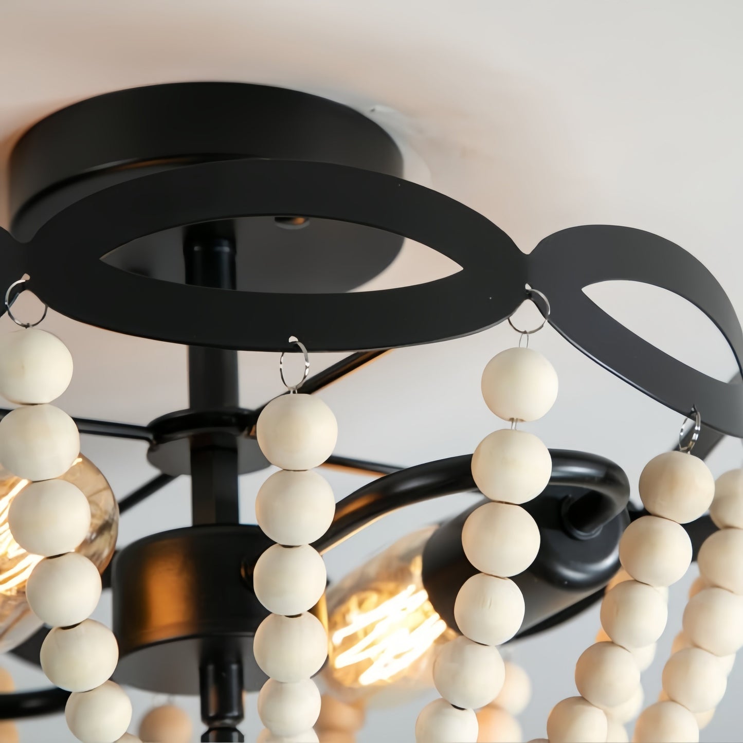 Rustibea Beaded Dome Ceiling Light – Vintage Country for Kitchen