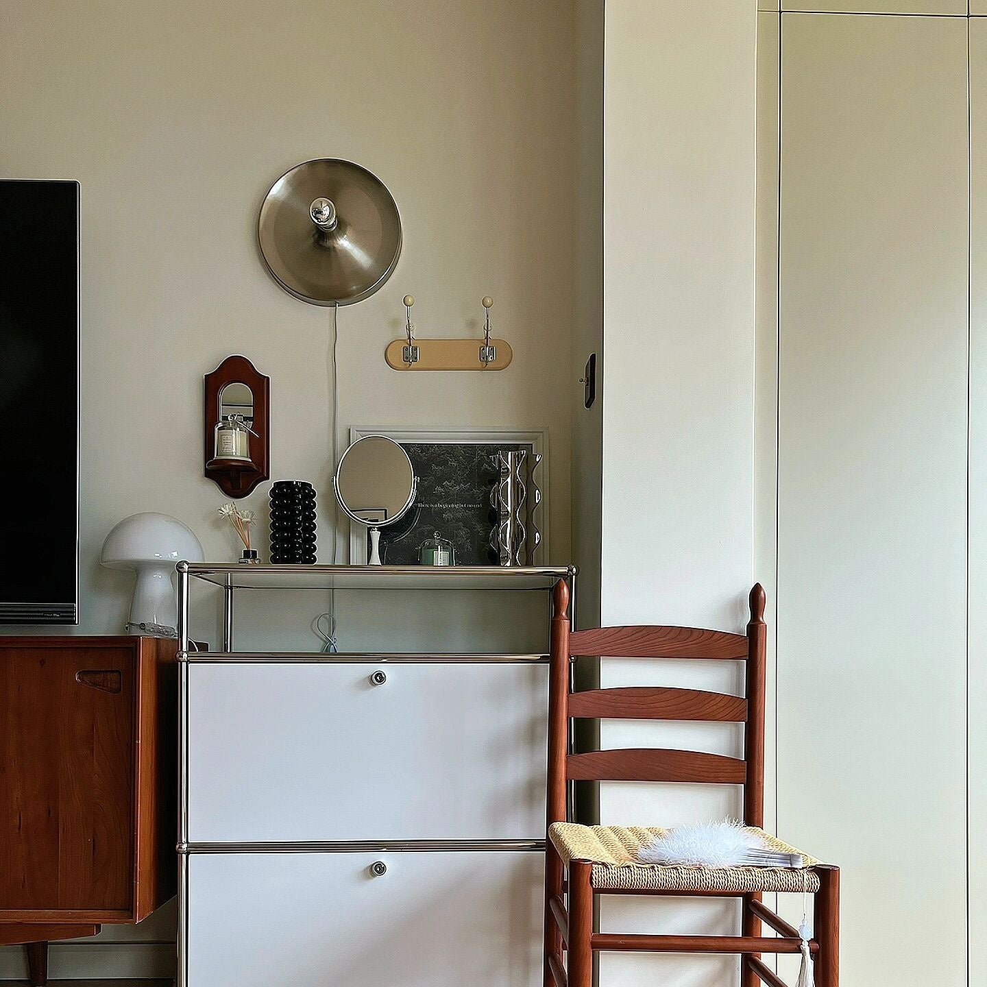 Mid Century Space Age Scheiben Wandleuchte
