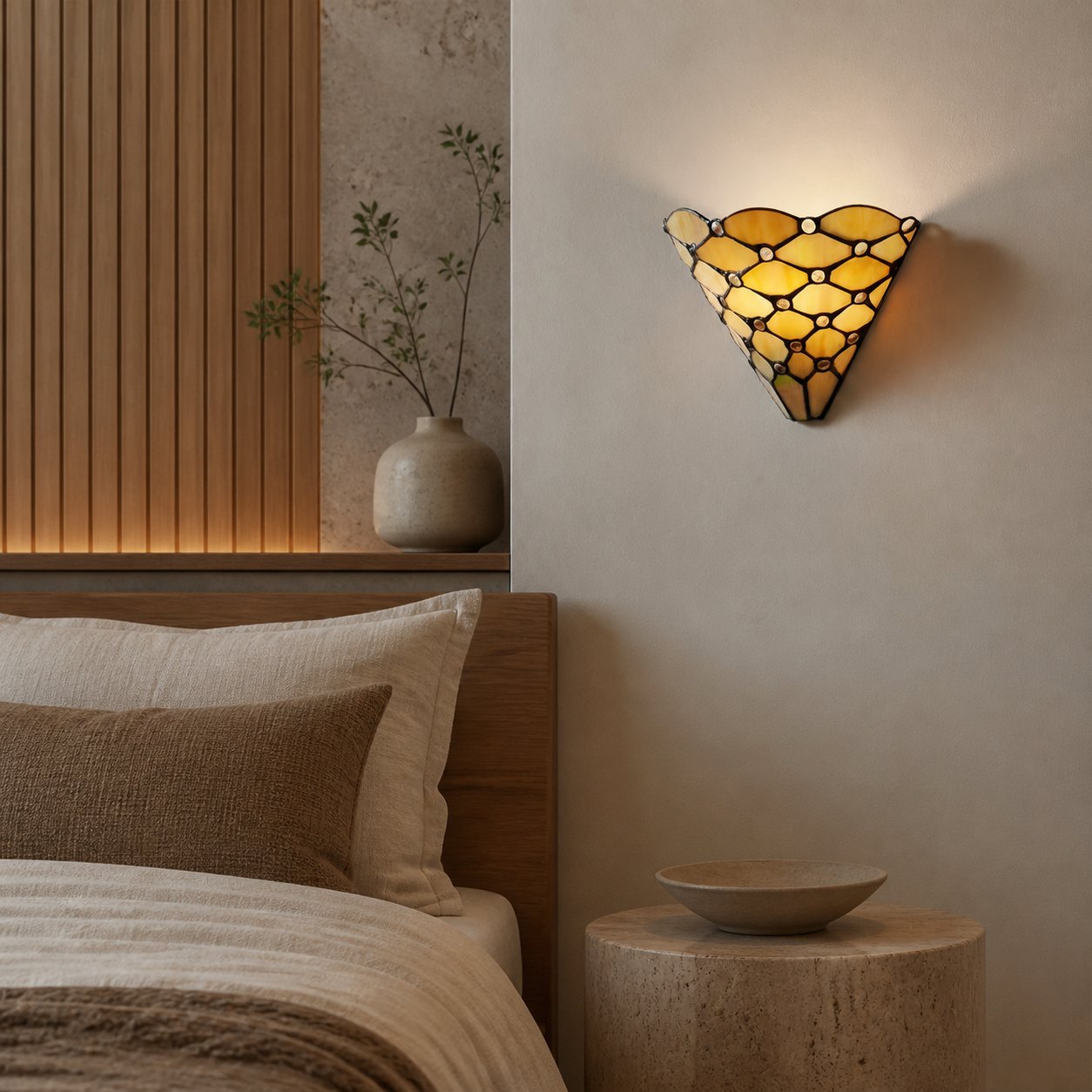 TF Pearl Elegante Glaswandleuchte – Wandleuchte für Wohnzimmer, Schlafzimmer oder Flur