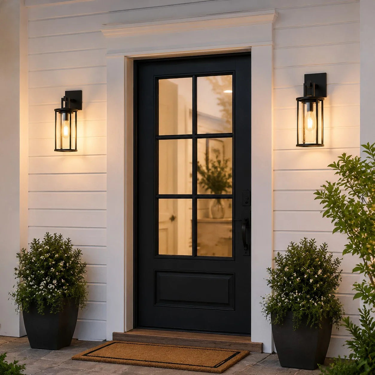 outdoor wall lantern scene