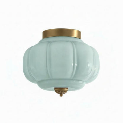 Vintage Eloise Milk Glass Flush Mount Ceiling Light - Vintage Charm Soft Glow