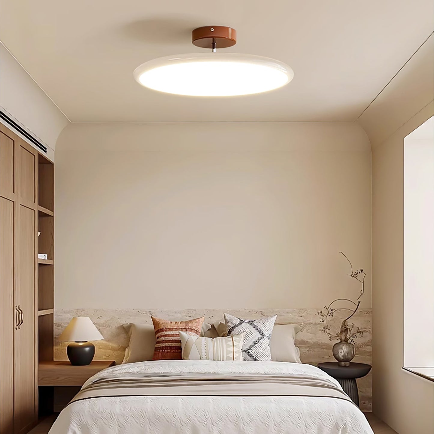 Anpassbare Deckenleuchte mit warmem Licht, Metall-Acryl-Finish
