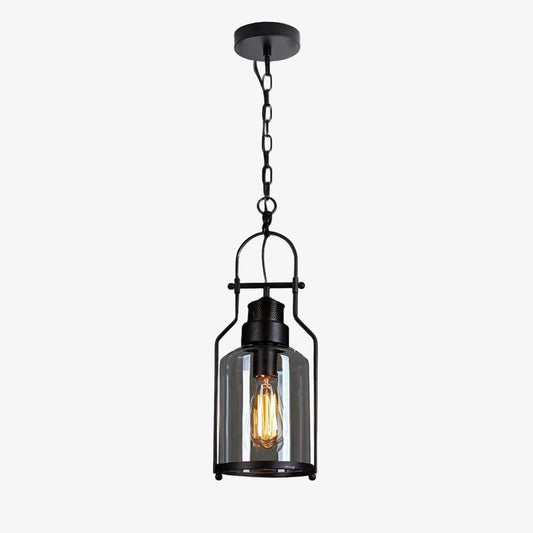 Lirra Vintage Iron Glass Pendant Lamp - Industrial Style Ceiling Lamp for Bars and Homes U20