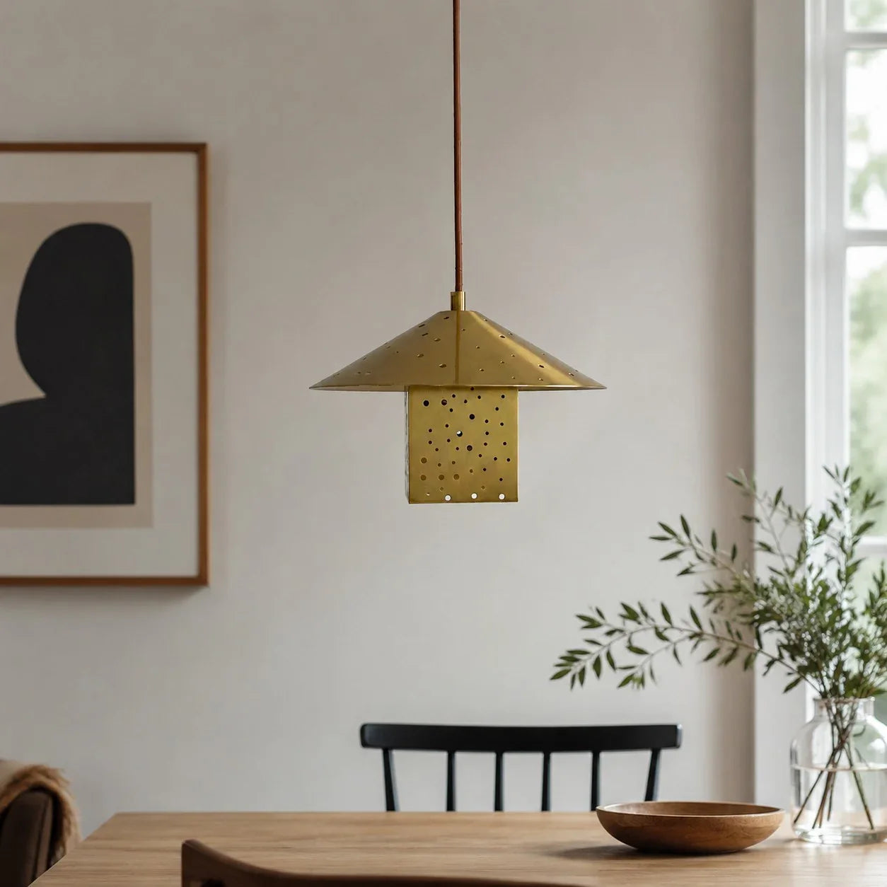 Bauhaus Hollow Silver Single Pendant Light