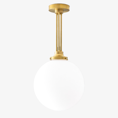 Glorica Glass Frosted Globe Pendant Light - Art Deco Hanging Light for Home
