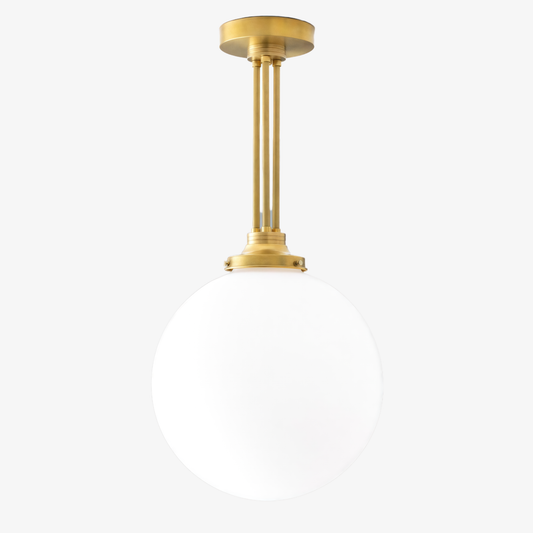 Glorica Glass Frosted Globe Pendant Light - Art Deco Hanging Light for Home