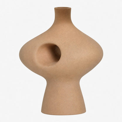 Pryssa Ceramic Table Lamp with Ivory Linen Shade -  Artistic Lighting for Living Room or Bedroom