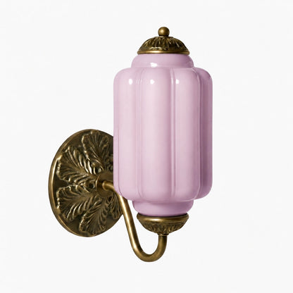 Eloise Messing-Wandleuchte – Elegante Vintage-Beleuchtung aus Milchglas