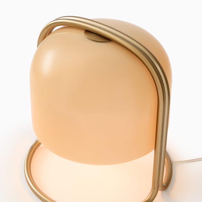 Delvora Champagne Bronze Table Lamp - Vintage Industrial Nightstand Light