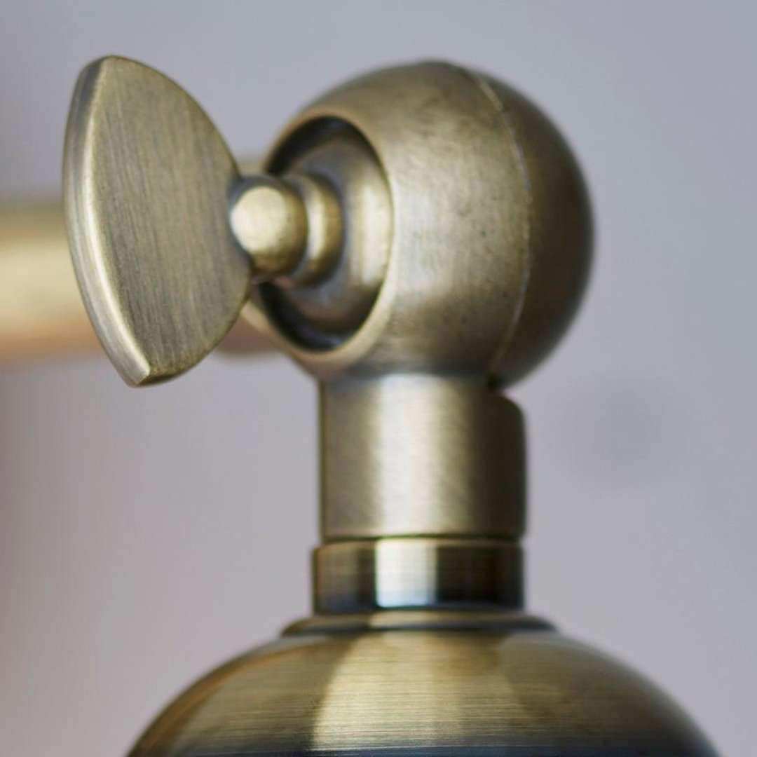 Verstellbare Vintage Hal Wandleuchte aus Messing für das Wohnzimmer 