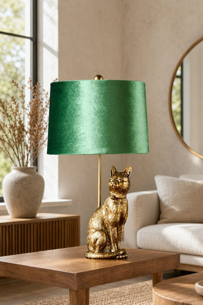 Pawdia Einzigartige Tischlampe – Dekorative Keramik-Tier-Nachttischlampe