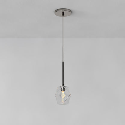 Talvior Faceted Pendant Light – Adjustable Glass Light Fixture
