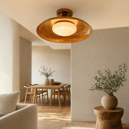 Pot-Lid Style Flat-Panel Ceiling Light
