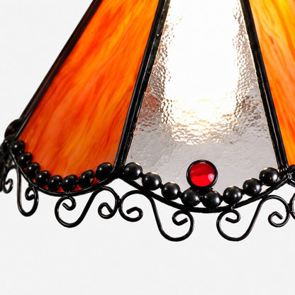 Orange Stained Glass Wall Sconce