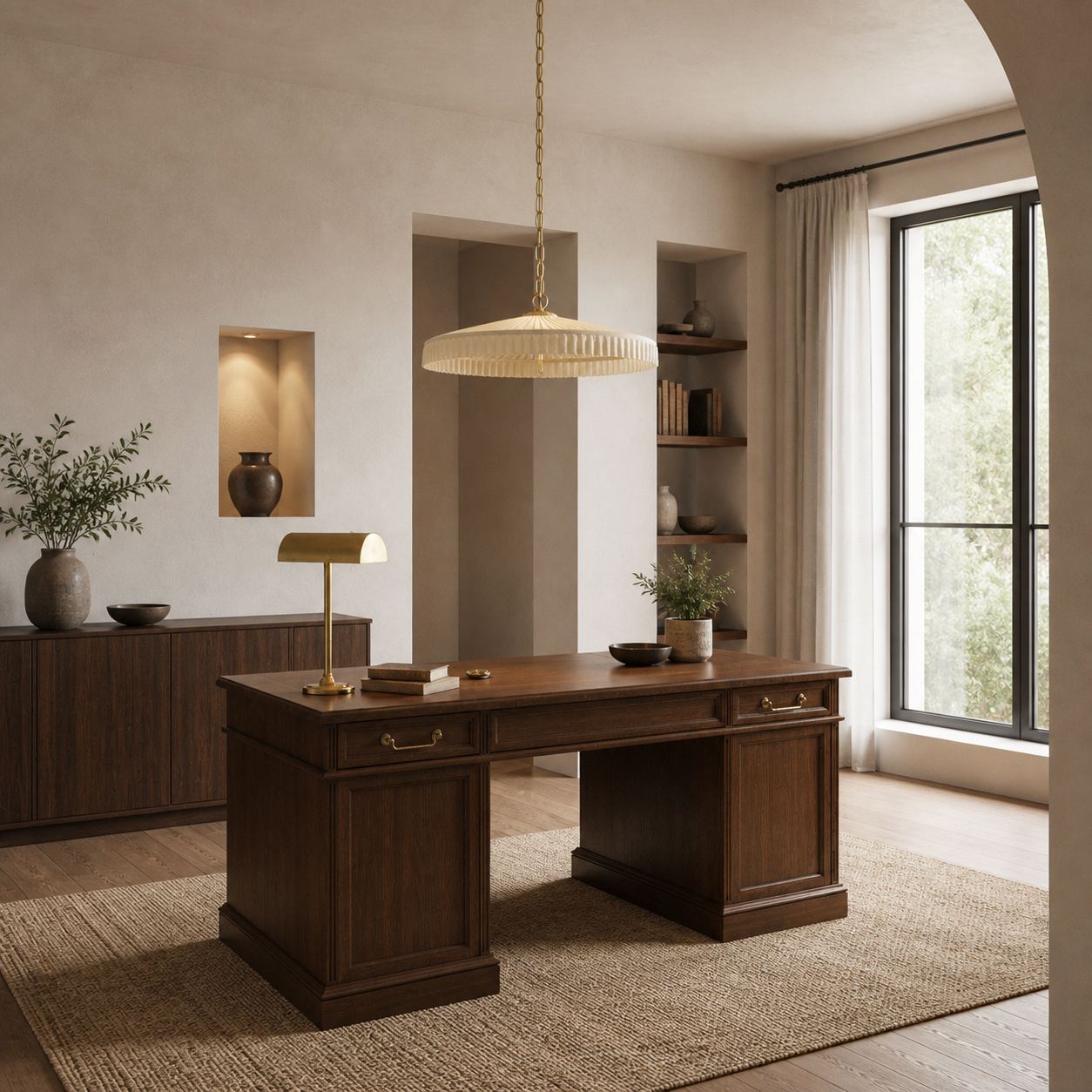 Savara Pleated Shade Pendant - Modern Silk-Inspired Hanging Light for Dining
