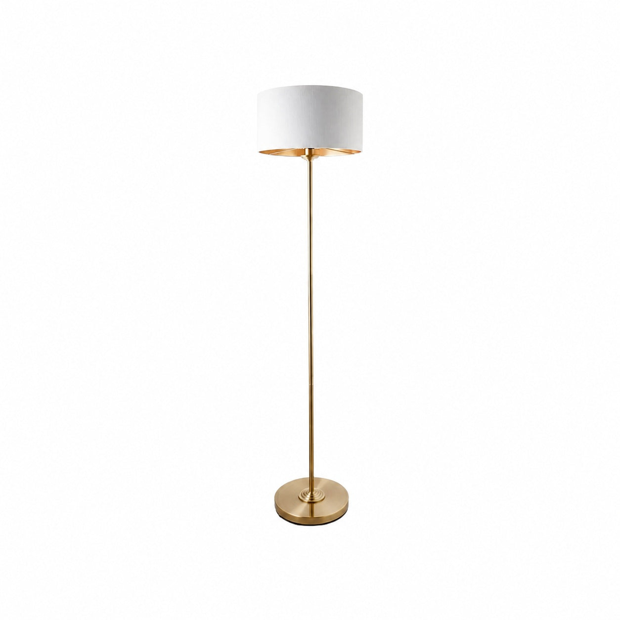 Tela Drum Shade Floor Lamp - Contemporary Fabric Standing Lamp for Home Office
