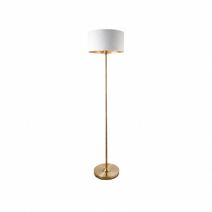 Tela Drum Shade Floor Lamp - Contemporary Fabric Standing Lamp for Home Office