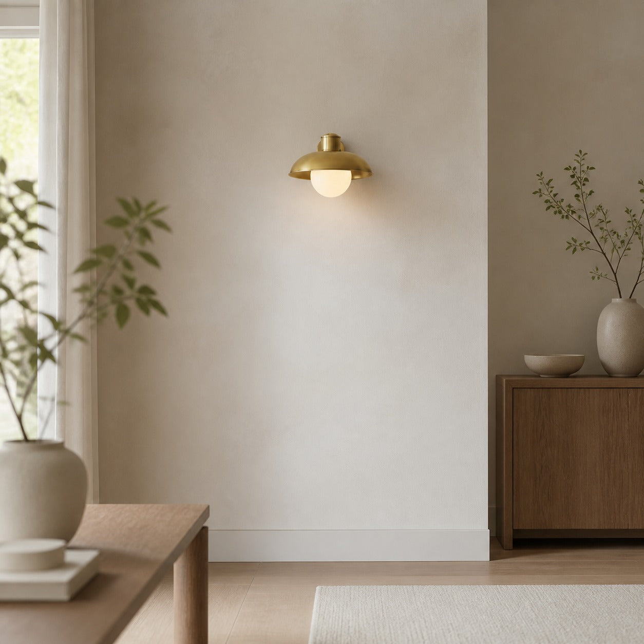 Cordax Industrie-Wandleuchte im modernen Stil – Sanftes Opalglaslicht für Flur oder Schlafzimmer