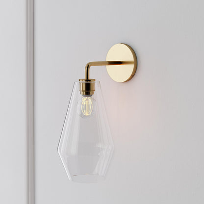 Merin Sculptural Milk Glass Geometric Wall Lamp