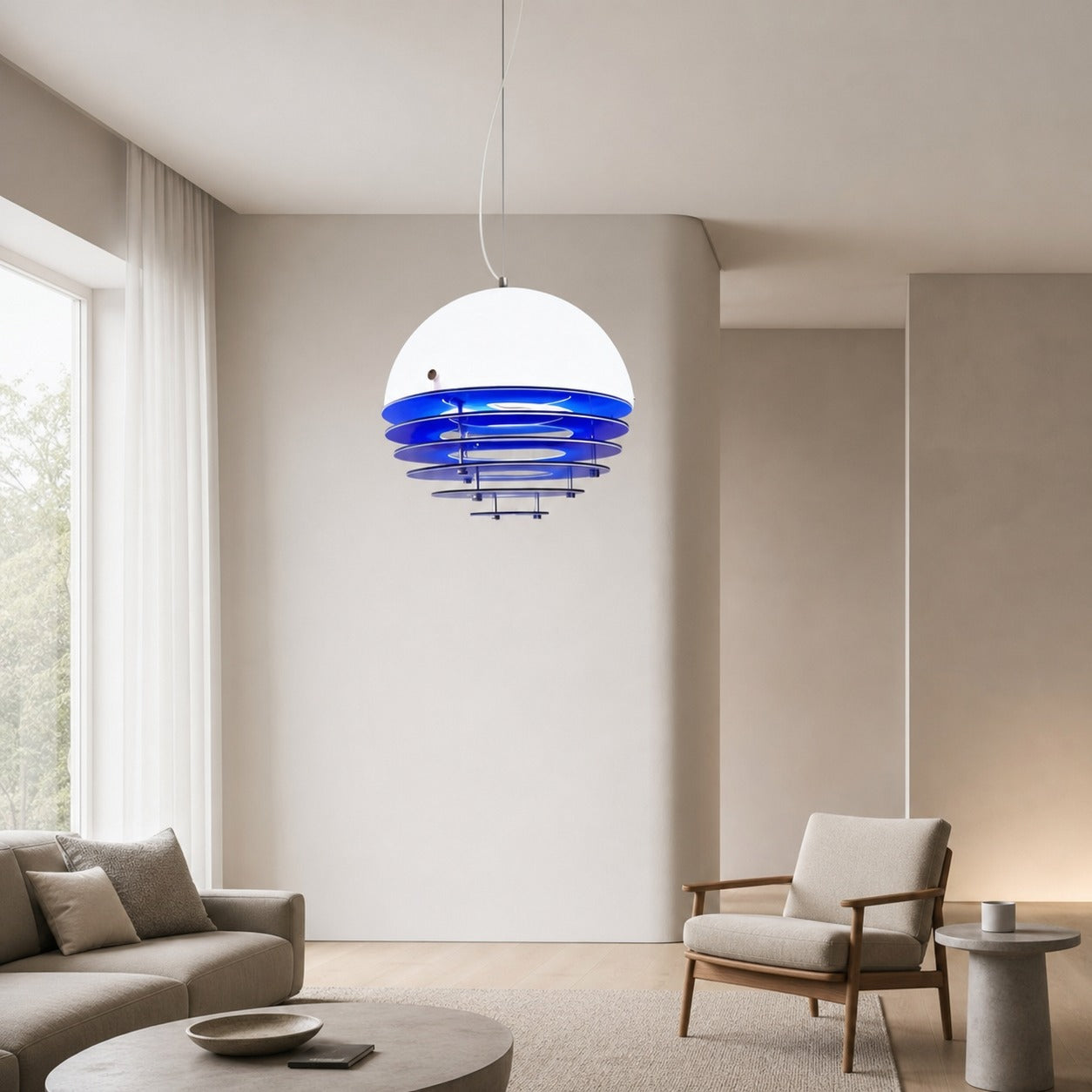 Afterglow Modern Layered Acrylic Sunset Pendant Light for Living Room and Bedroom