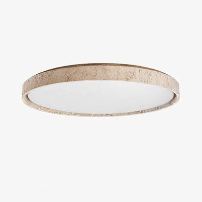Ultra-thin Round Travertine Ceiling Lamp