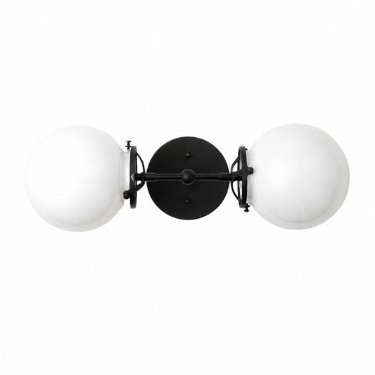 Lumio Globe Art Deco Vanity Light – Opal Globe Badezimmerleuchte