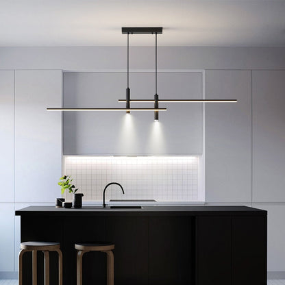Minimalist Metal Rod Chandelier - Modern Lighting for Any Room