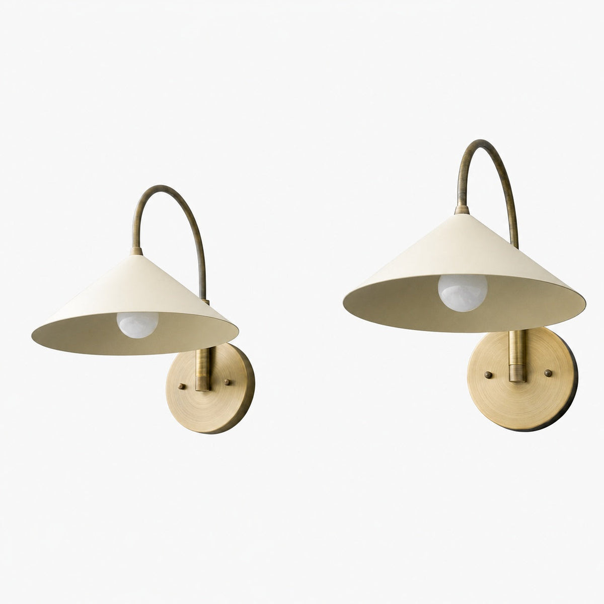 Curva Metall-Wandleuchte im Vintage-Stil – eleganter kegelförmiger Lampenschirm für Schlafzimmer