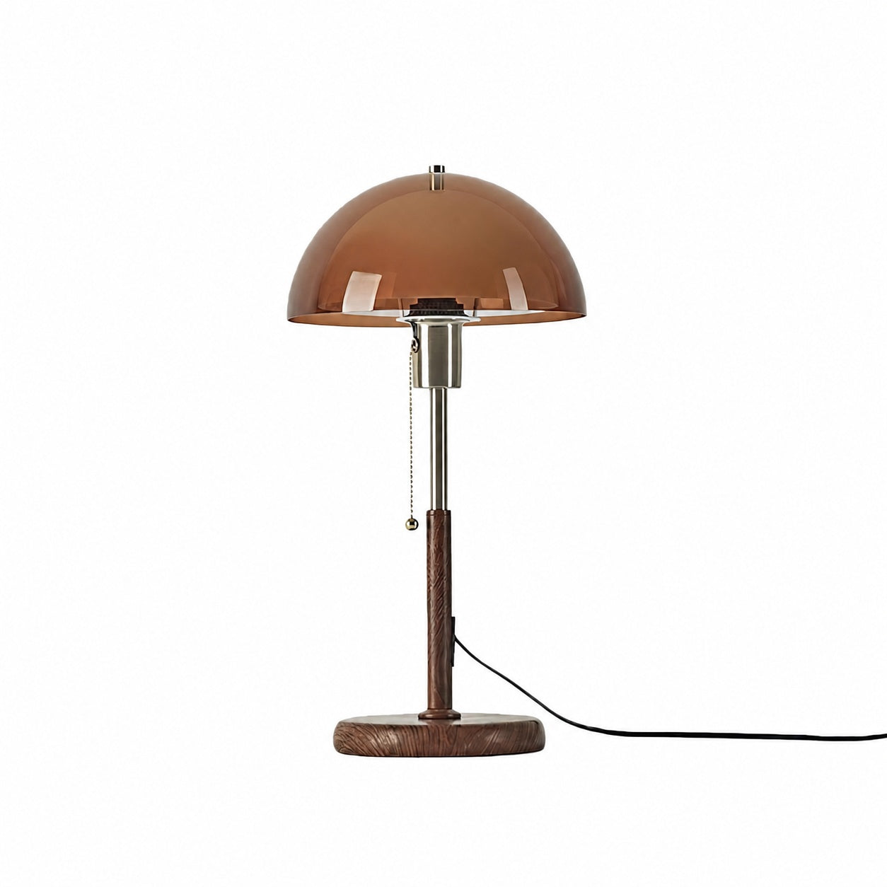 Afterglow Table Lamp Rounded Shade Bedside Accent Table Lamp - Modern Retro Style for Bedroom